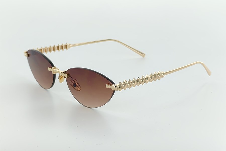 Katsuo Sunglasses Gold Brown Gradient