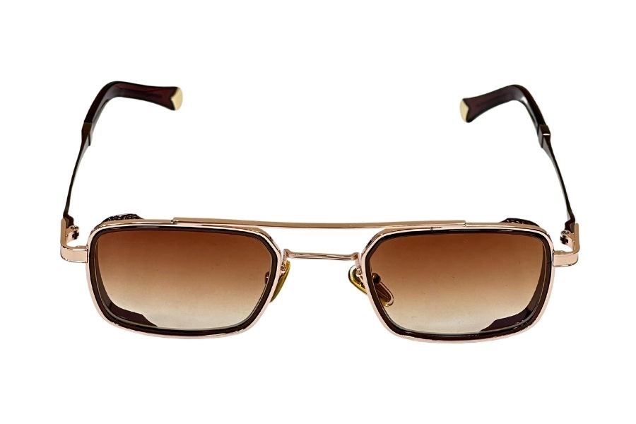 Katsuo Sunglasses Gold Brown Gradient