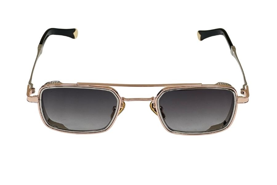 Katsuo Sunglasses Rose Silver Gray Gradient