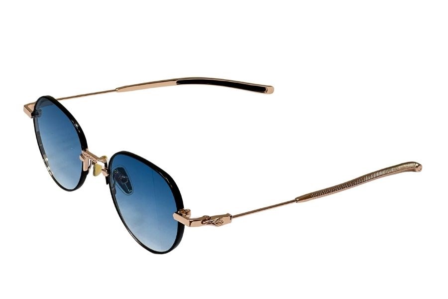 Katsuo Sunglasses Black Gold Blue