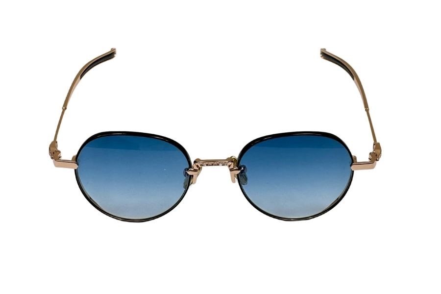 Katsuo Sunglasses Black Gold Blue